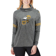 New Orleans Saints Women's Historic Marks Long Sleeve Tri-Blend Funnel Sweatshirt Black | Nike for Sale