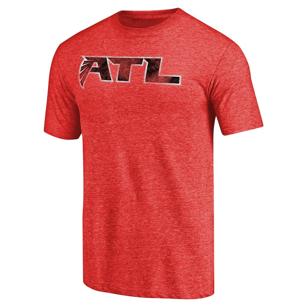 Atlanta Falcons Distressed Alternate Logo Secondary Tri-Blend T-Shirt Red | NFL