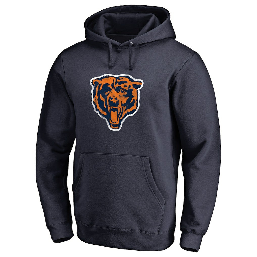 Chicago Bears Throwback Logo Pullover Hoodie Navy | NFL
