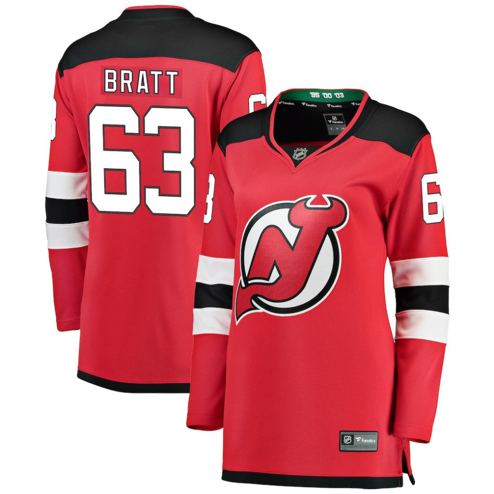 Jesper Bratt New Jersey Devils Fanatics Women's Home Breakaway Player Jersey - Red - NHL