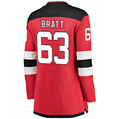 Jesper Bratt New Jersey Devils Fanatics Women's Home Breakaway Player Jersey - Red - NHL