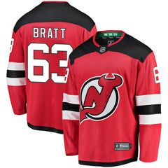 Jesper Bratt New Jersey Devils Fanatics Home Breakaway Player Jersey - Red - NHL