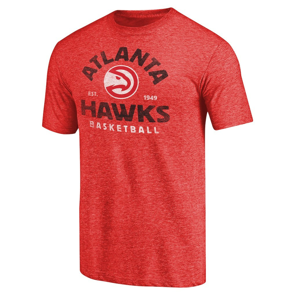 Atlanta Hawks Vintage Arch Tri-Blend T-Shirt Red - NBA