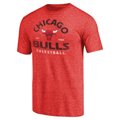 Chicago Bulls Vintage Arch Tri-Blend T-Shirt Red - NBA