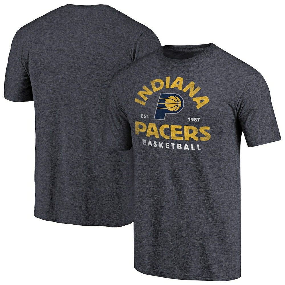 Indiana Pacers Vintage Arch Tri-Blend T-Shirt Navy - NBA