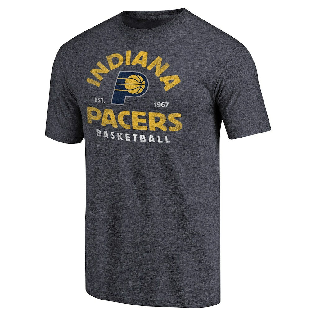 Indiana Pacers Vintage Arch Tri-Blend T-Shirt Navy - NBA