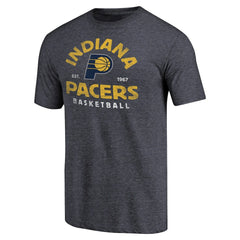Indiana Pacers Vintage Arch Tri-Blend T-Shirt Navy - NBA