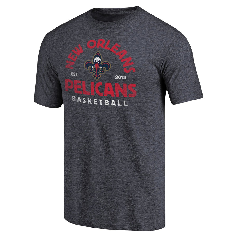 New Orleans Pelicans Vintage Arch Tri-Blend T-Shirt Navy - NBA