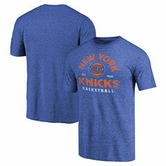 New York Knicks Vintage Arch Tri-Blend T-Shirt Royal - NBA