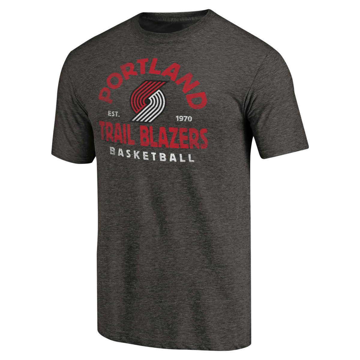 Portland Trail Blazers Vintage Arch Tri-Blend T-Shirt Black - NBA