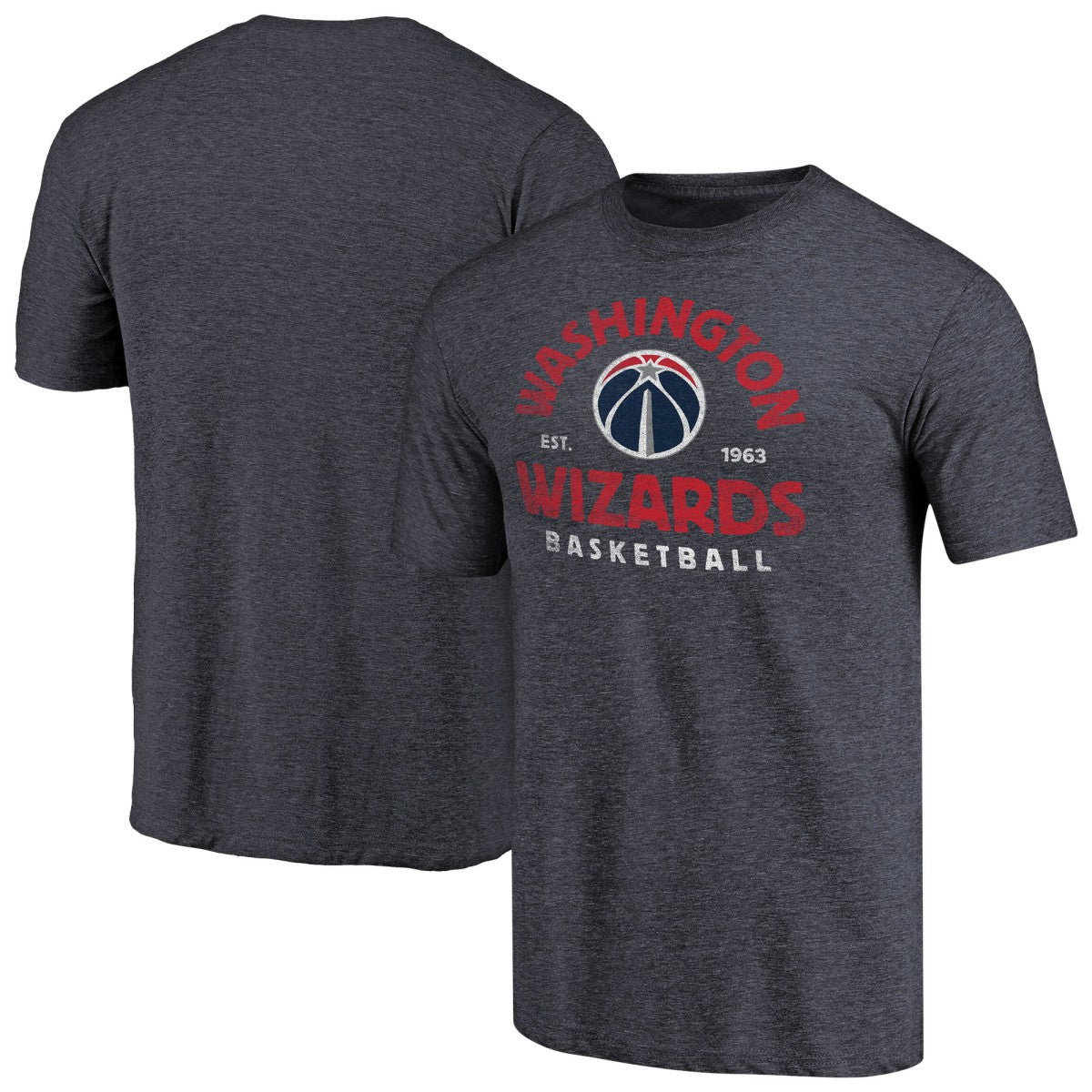 Washington Wizards Vintage Arch Tri-Blend T-Shirt Navy - NBA