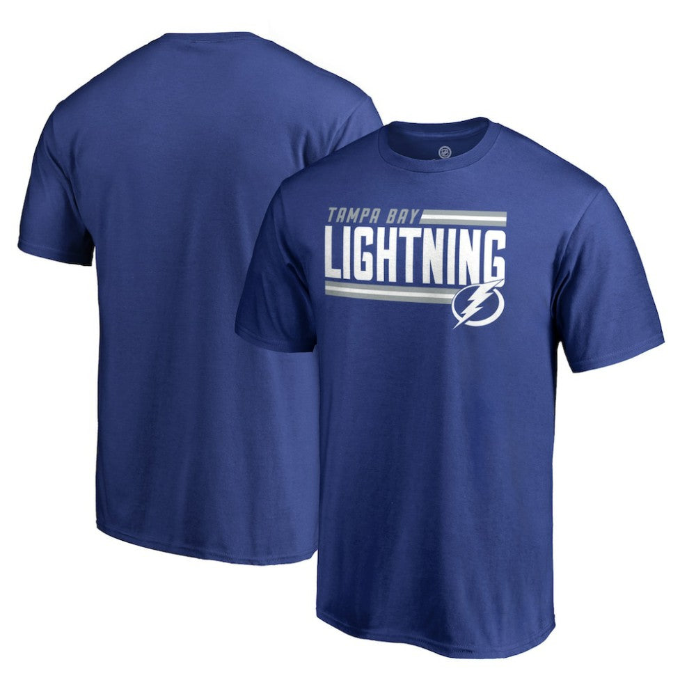 Tampa Bay Lightning Iconic Collection On Side Stripe T-Shirt - Blue - NHL