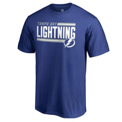Tampa Bay Lightning Iconic Collection On Side Stripe T-Shirt - Blue - NHL