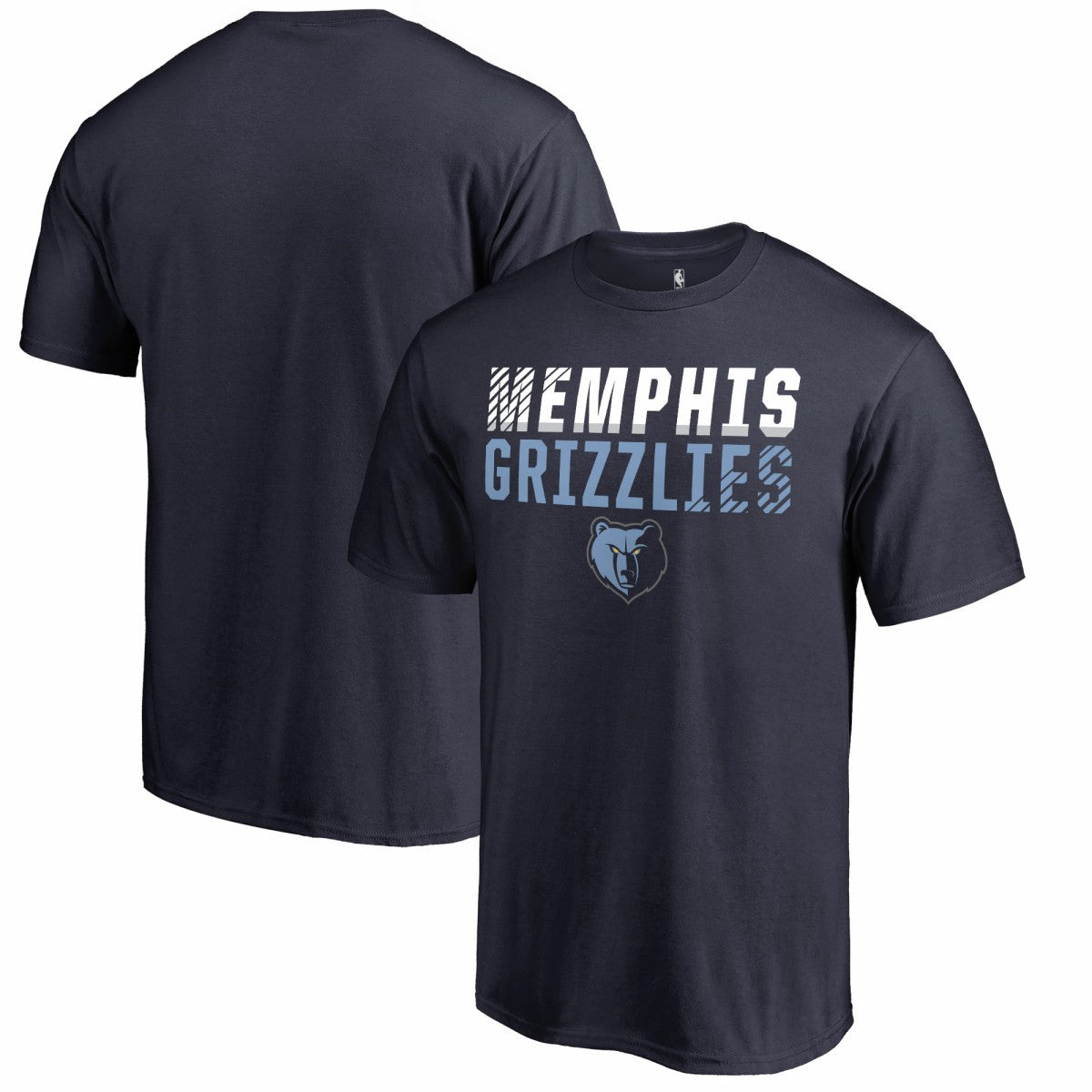 Memphis Grizzlies Fade Out T-Shirt Navy - NBA