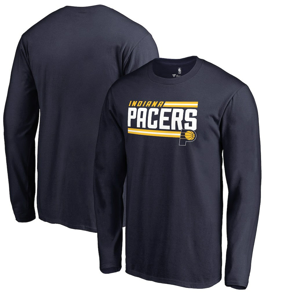 Indiana Pacers Onside Stripe Long Sleeve T-Shirt Navy - NBA