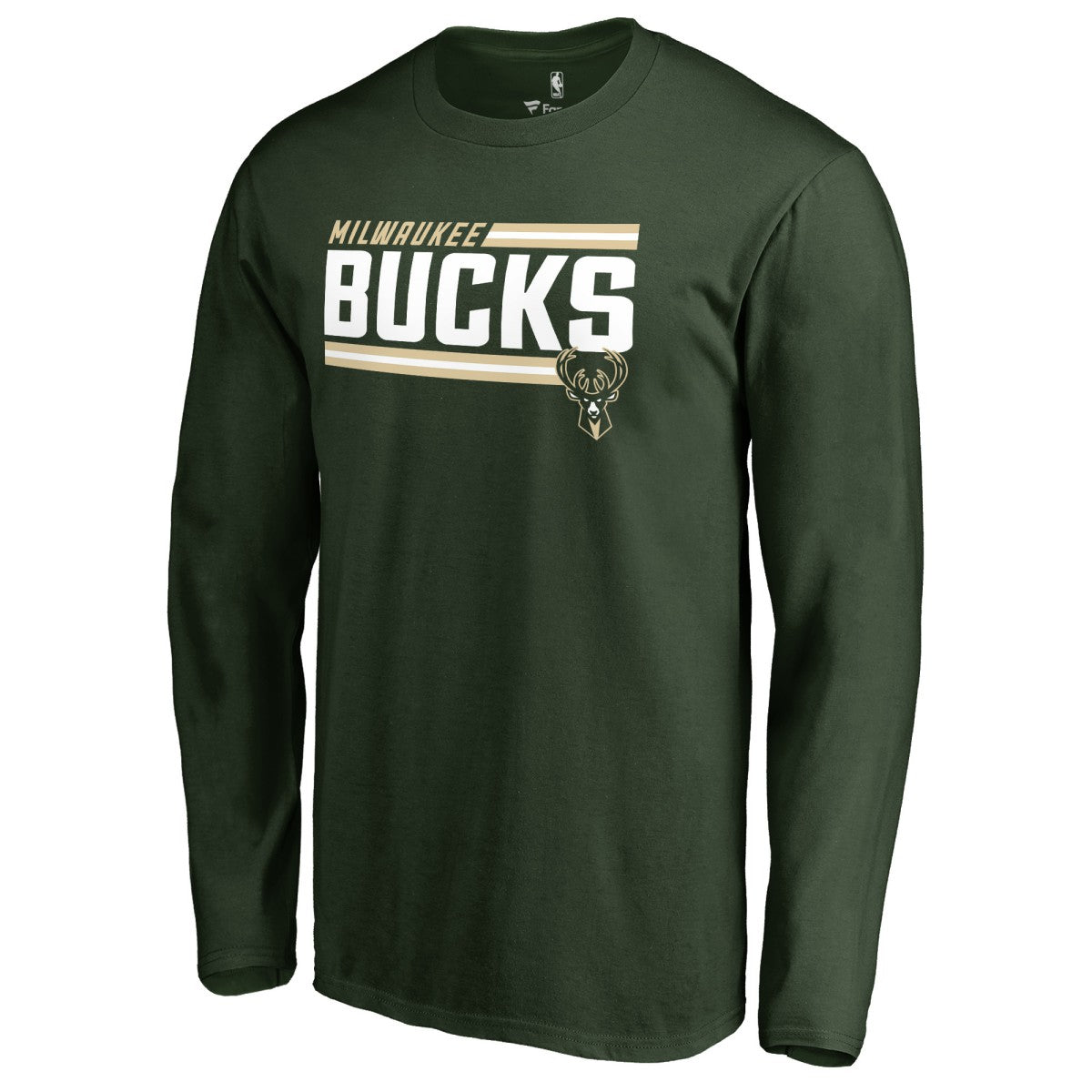 Milwaukee Bucks Onside Stripe Long Sleeve T-Shirt Hunter Green - NBA