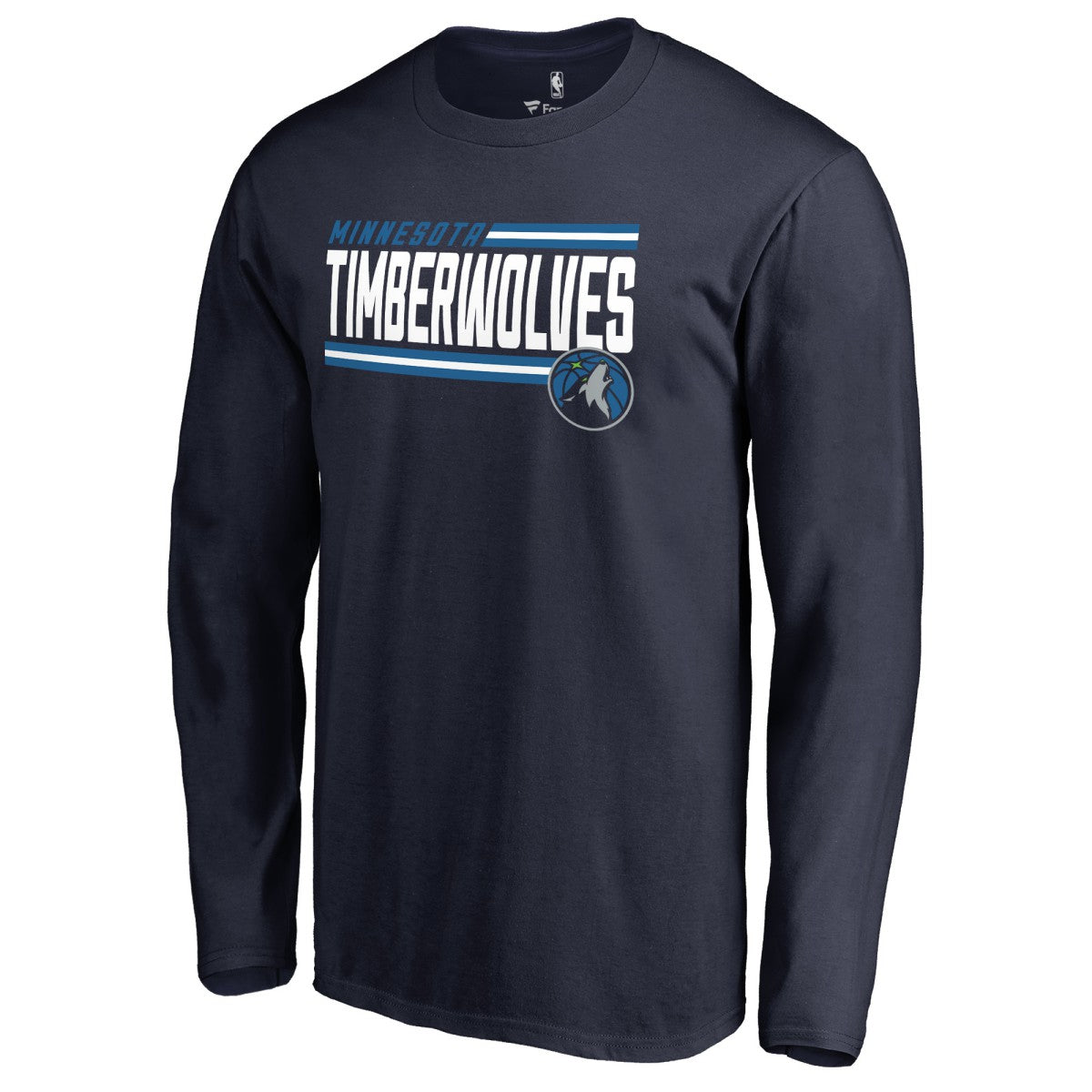 Minnesota Timberwolves Onside Stripe Long Sleeve T-Shirt Navy - NBA