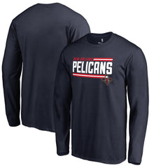New Orleans Pelicans Onside Stripe Long Sleeve T-Shirt Navy - NBA