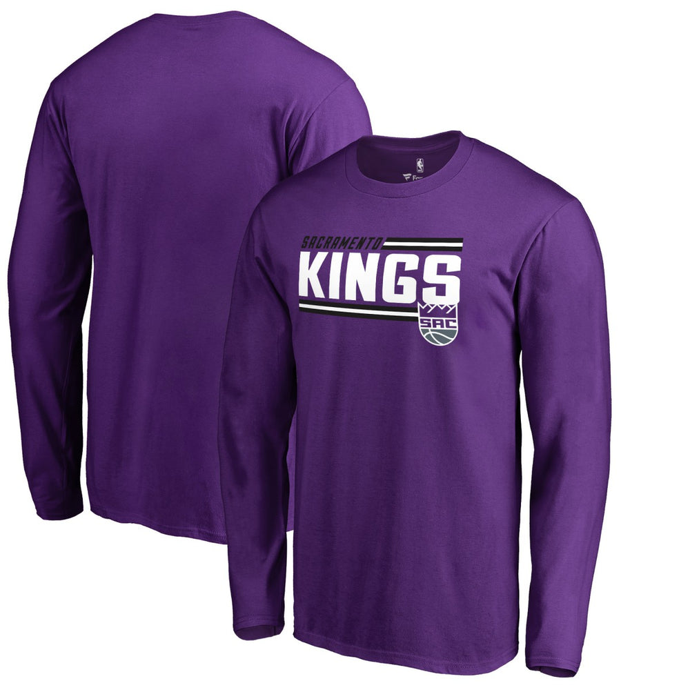Sacramento Kings Onside Stripe Long Sleeve T-Shirt Purple - NBA
