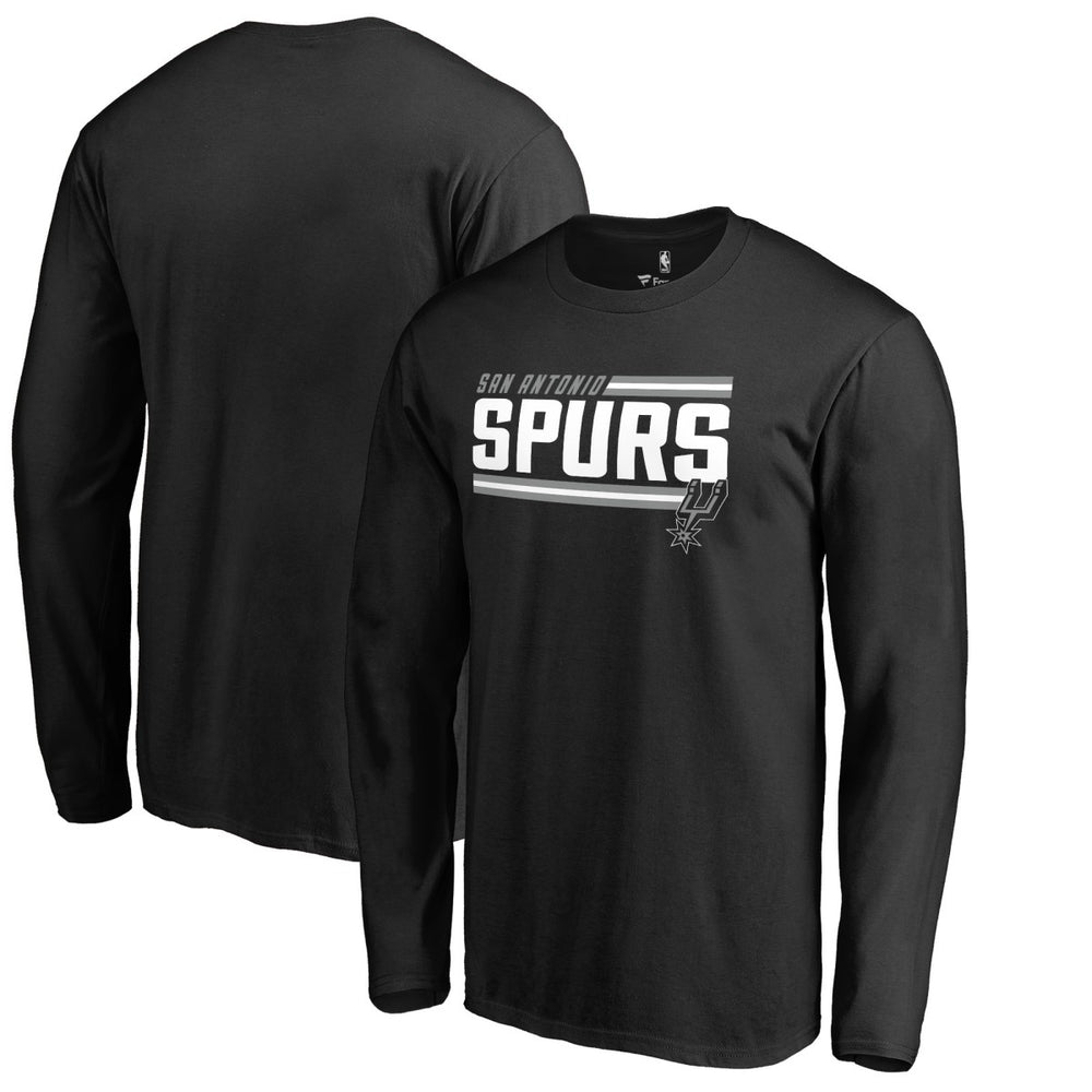 San Antonio Spurs Onside Stripe Long Sleeve T-Shirt Black - NBA