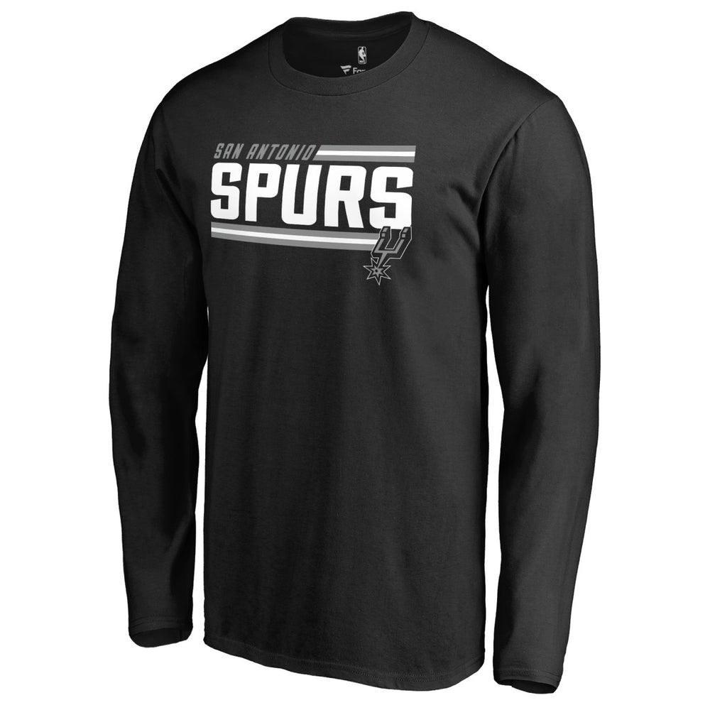 San Antonio Spurs Onside Stripe Long Sleeve T-Shirt Black - NBA