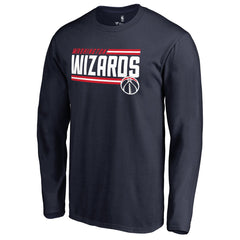 Washington Wizards Onside Stripe Long Sleeve T-Shirt Navy - NBA