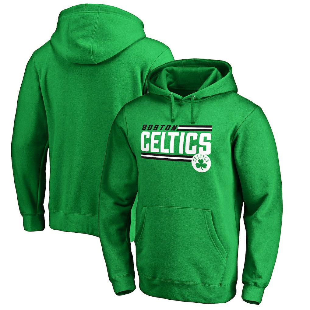 Boston Celtics Onside Stripe Pullover Hoodie Kelly Green - NBA
