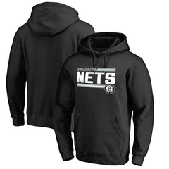 Brooklyn Nets Onside Stripe Pullover Hoodie Black - NBA