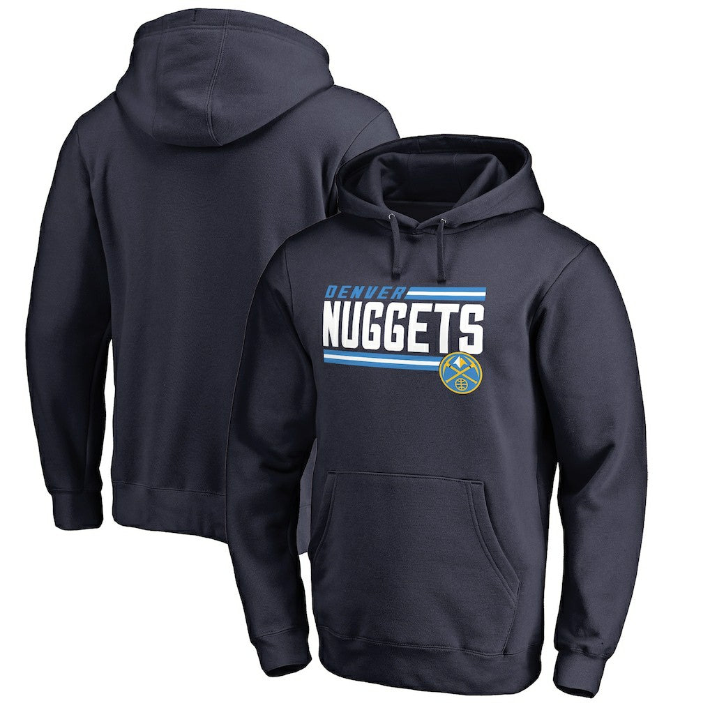 Denver Nuggets Onside Stripe Pullover Hoodie Navy - NBA