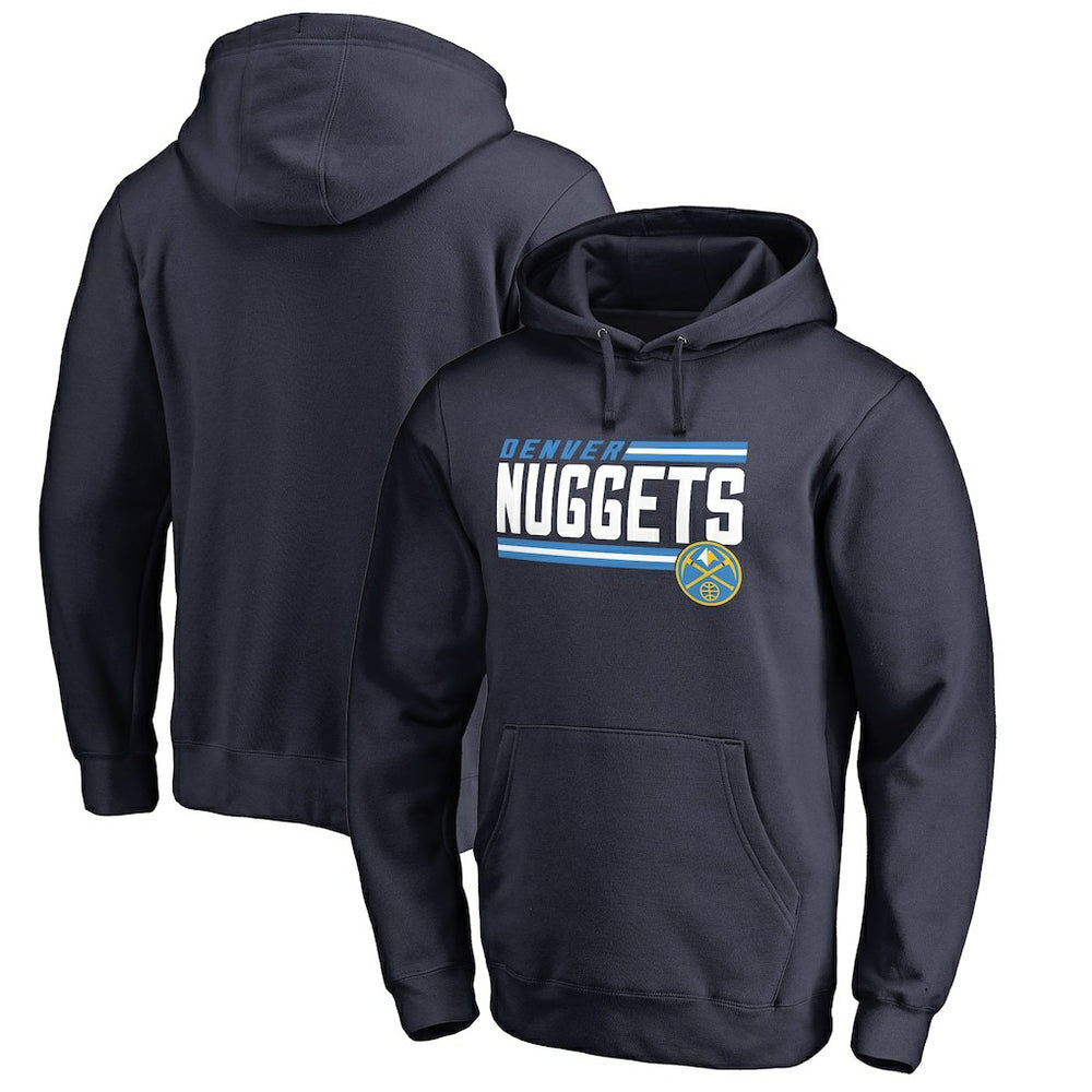 Denver Nuggets Onside Stripe Pullover Hoodie Navy - NBA