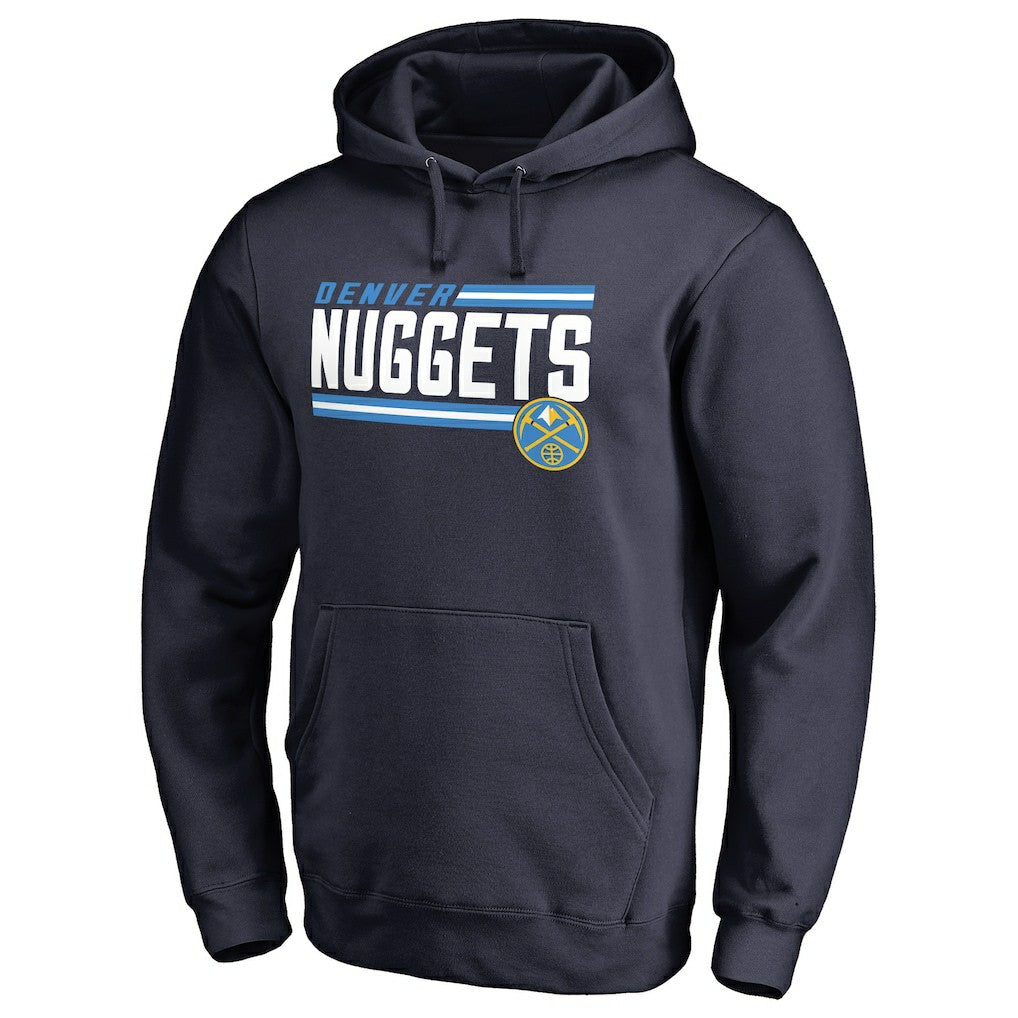 Denver Nuggets Onside Stripe Pullover Hoodie Navy - NBA