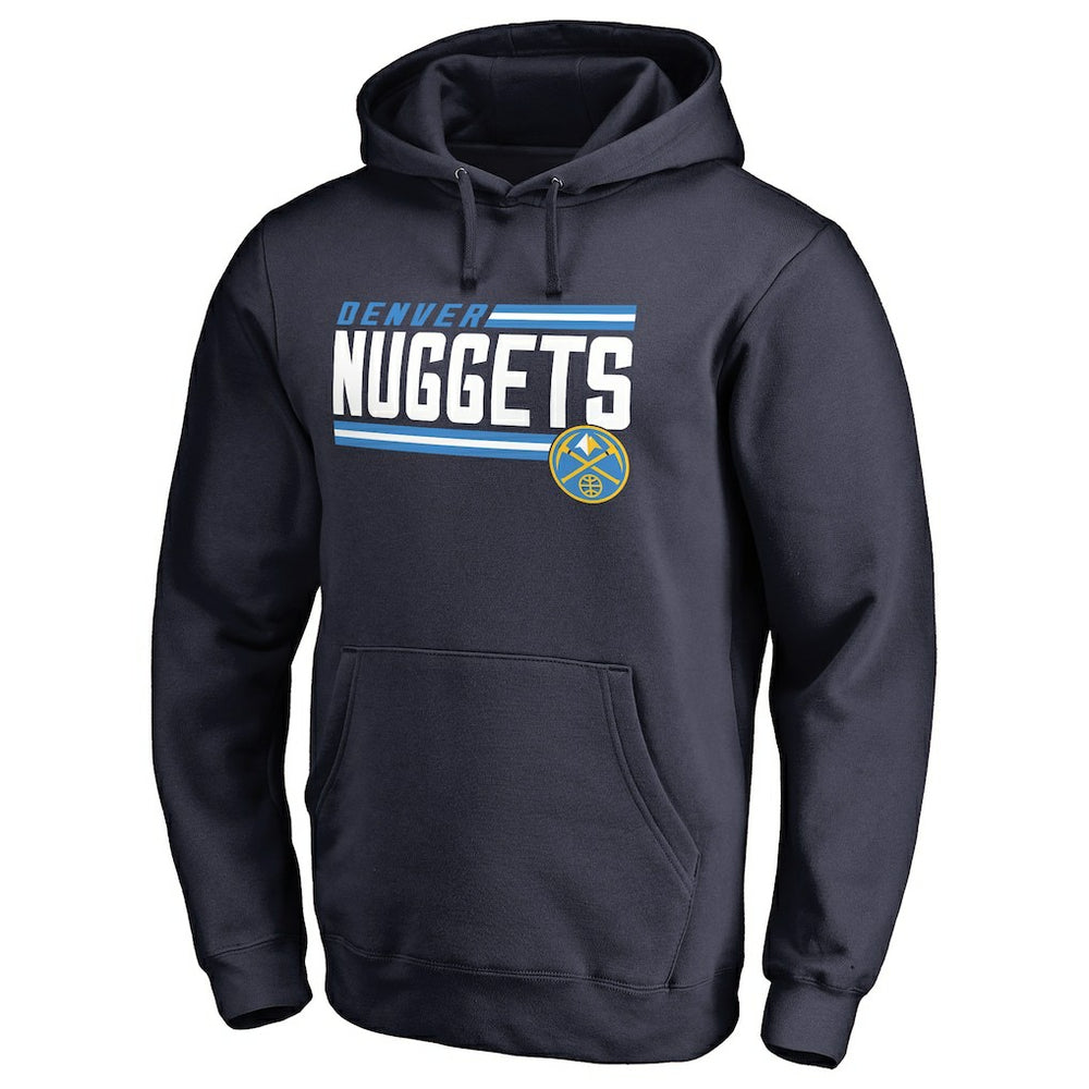 Denver Nuggets Onside Stripe Pullover Hoodie Navy - NBA