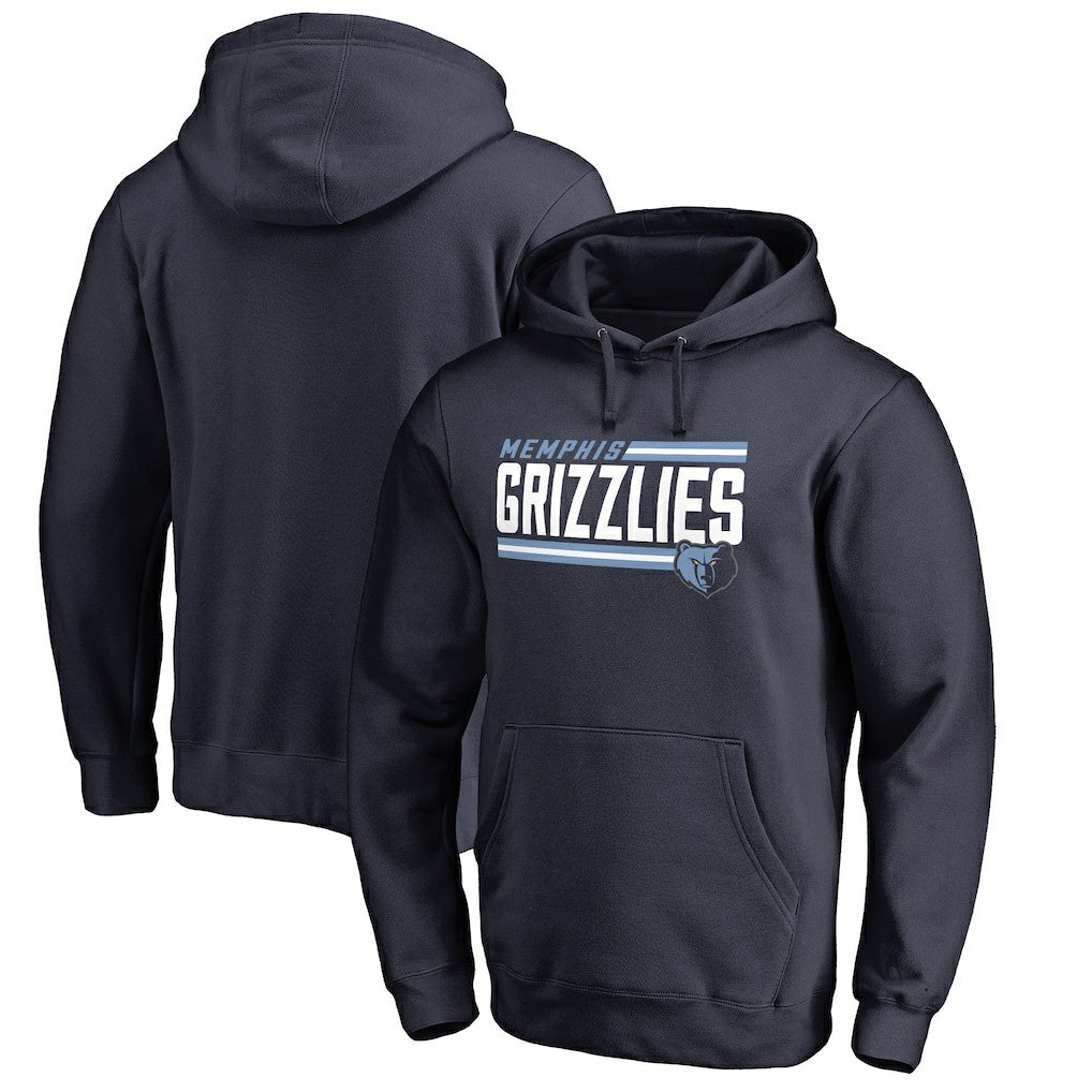 Memphis Grizzlies Onside Stripe Pullover Hoodie Navy - NBA