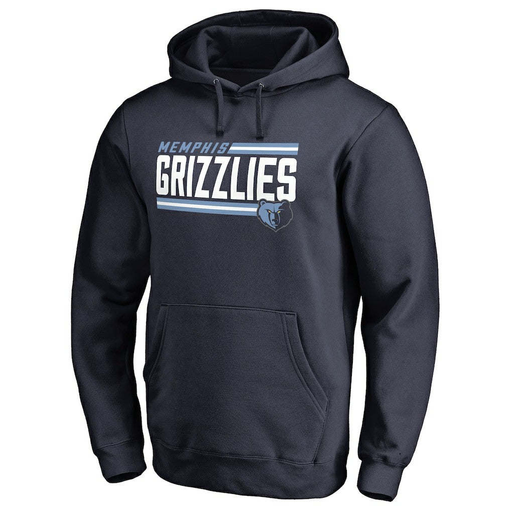 Memphis Grizzlies Onside Stripe Pullover Hoodie Navy - NBA