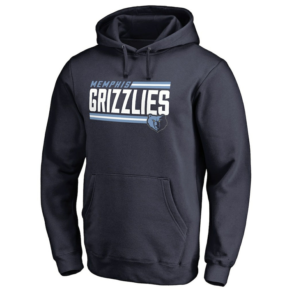 Memphis Grizzlies Onside Stripe Pullover Hoodie Navy - NBA