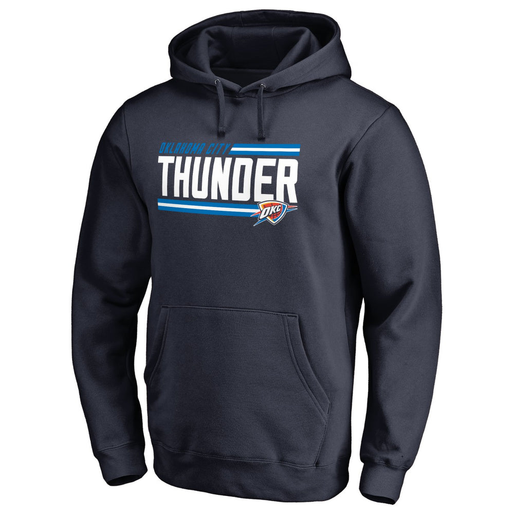 Oklahoma City Thunder Onside Stripe Pullover Hoodie Navy - NBA