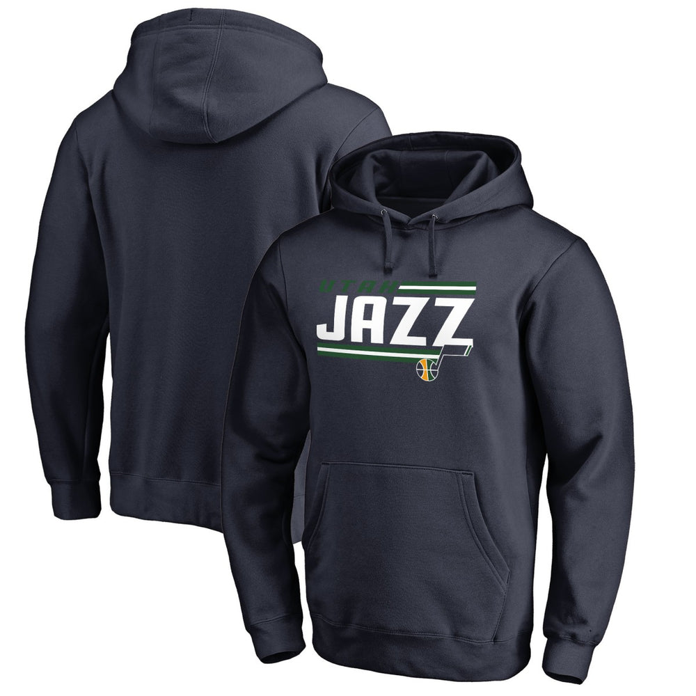 Utah Jazz Onside Stripe Pullover Hoodie Navy - NBA
