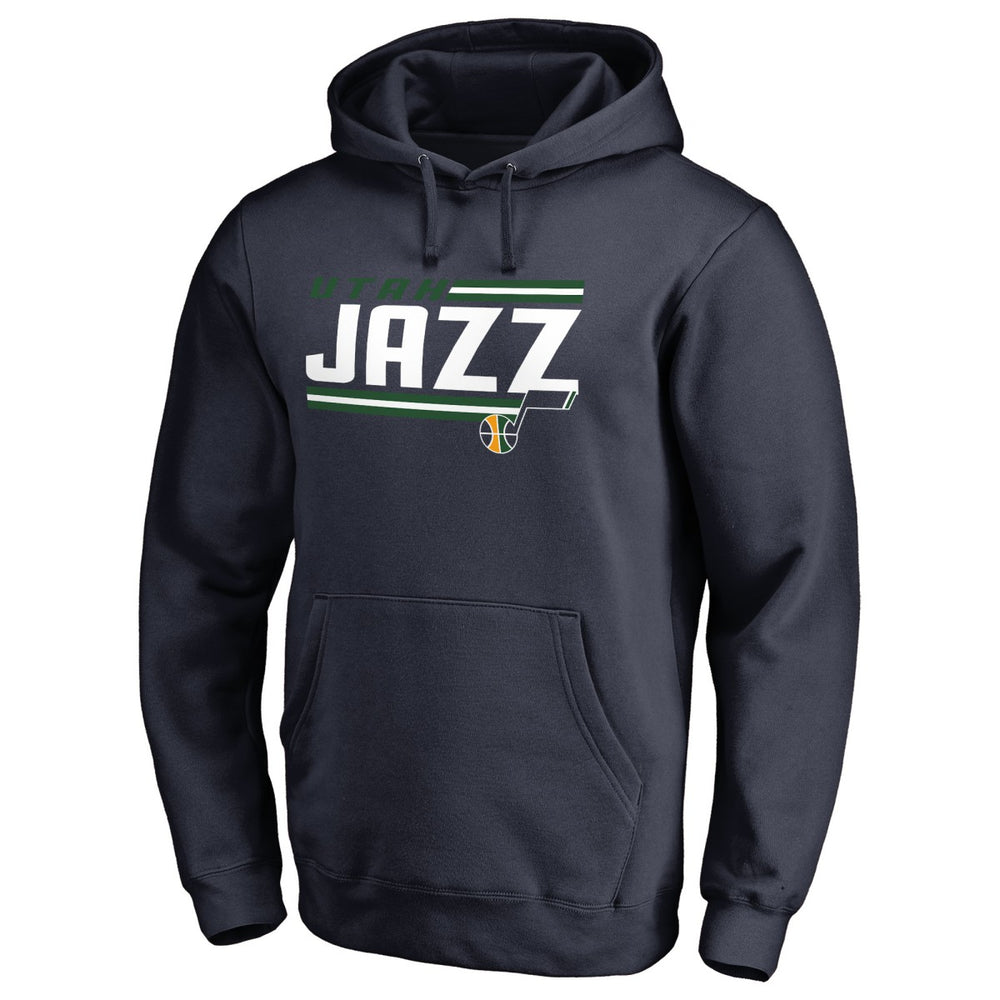 Utah Jazz Onside Stripe Pullover Hoodie Navy - NBA
