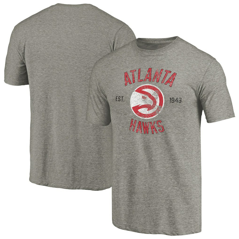 Atlanta Hawks Team Heritage Tri-Blend T-Shirt Gray - NBA