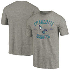 Charlotte Hornets Team Heritage Tri-Blend T-Shirt Gray - NBA