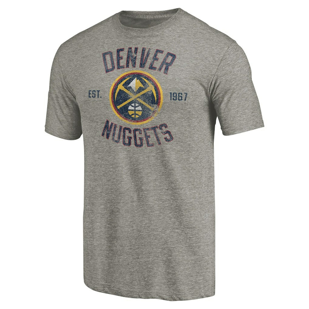 Denver Nuggets Team Heritage Tri-Blend T-Shirt Gray - NBA