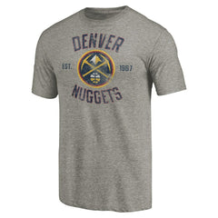 Denver Nuggets Team Heritage Tri-Blend T-Shirt Gray - NBA
