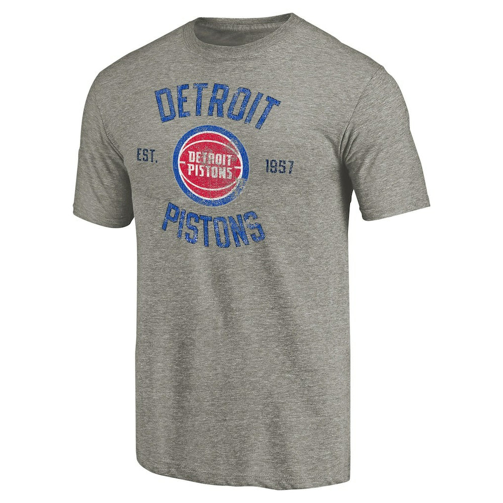 Detroit Pistons Team Heritage Tri-Blend T-Shirt Gray - NBA