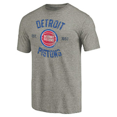 Detroit Pistons Team Heritage Tri-Blend T-Shirt Gray - NBA