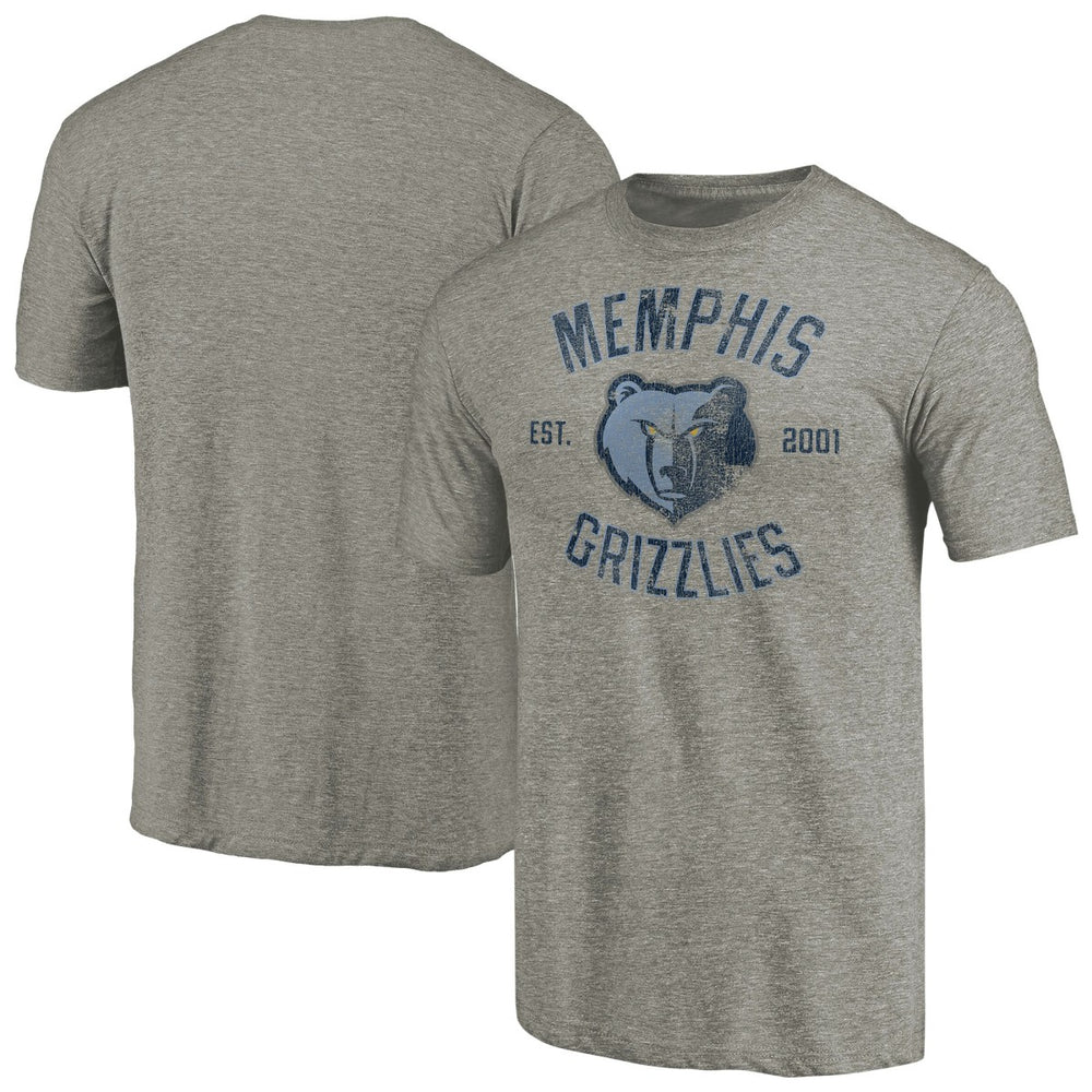 Memphis Grizzlies Team Heritage Tri-Blend T-Shirt Gray - NBA