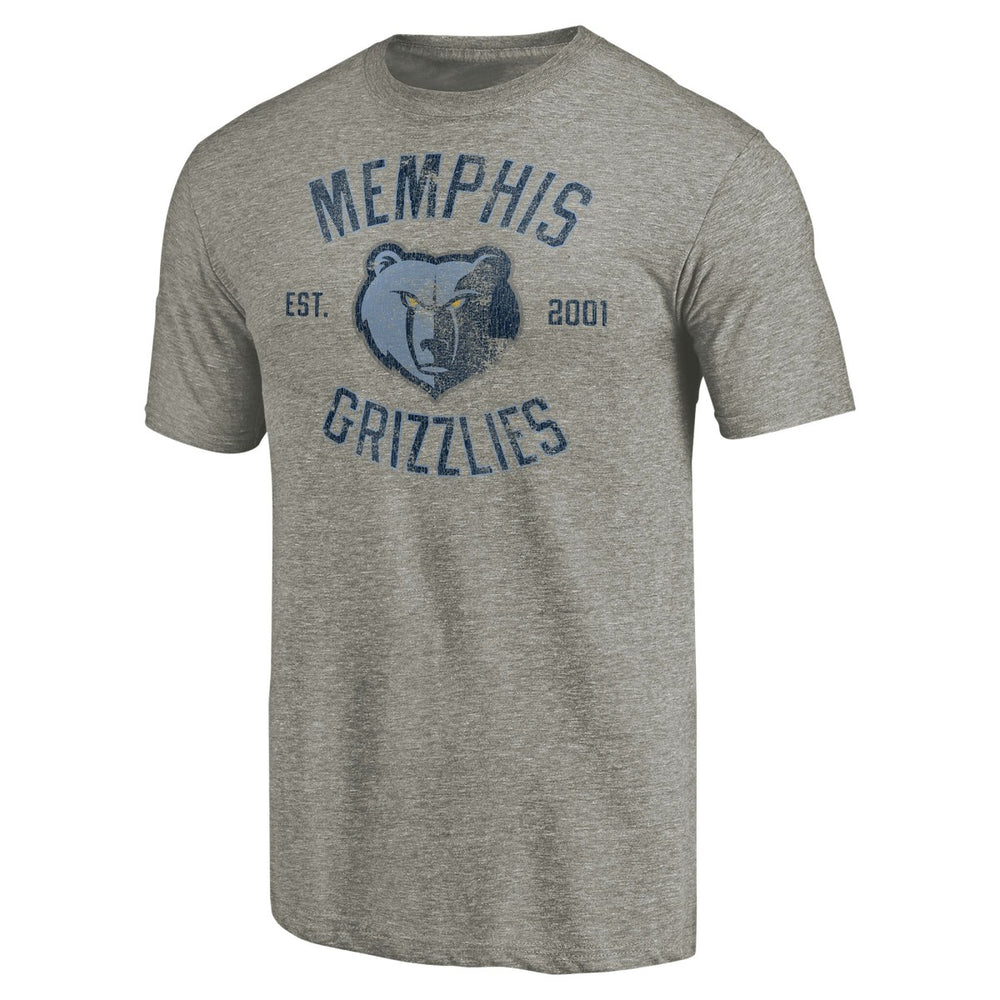 Memphis Grizzlies Team Heritage Tri-Blend T-Shirt Gray - NBA