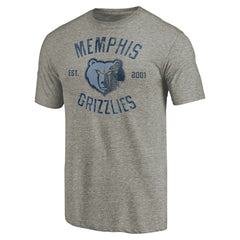 Memphis Grizzlies Team Heritage Tri-Blend T-Shirt Gray - NBA