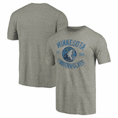 Minnesota Timberwolves Team Heritage Tri-Blend T-Shirt Gray - NBA