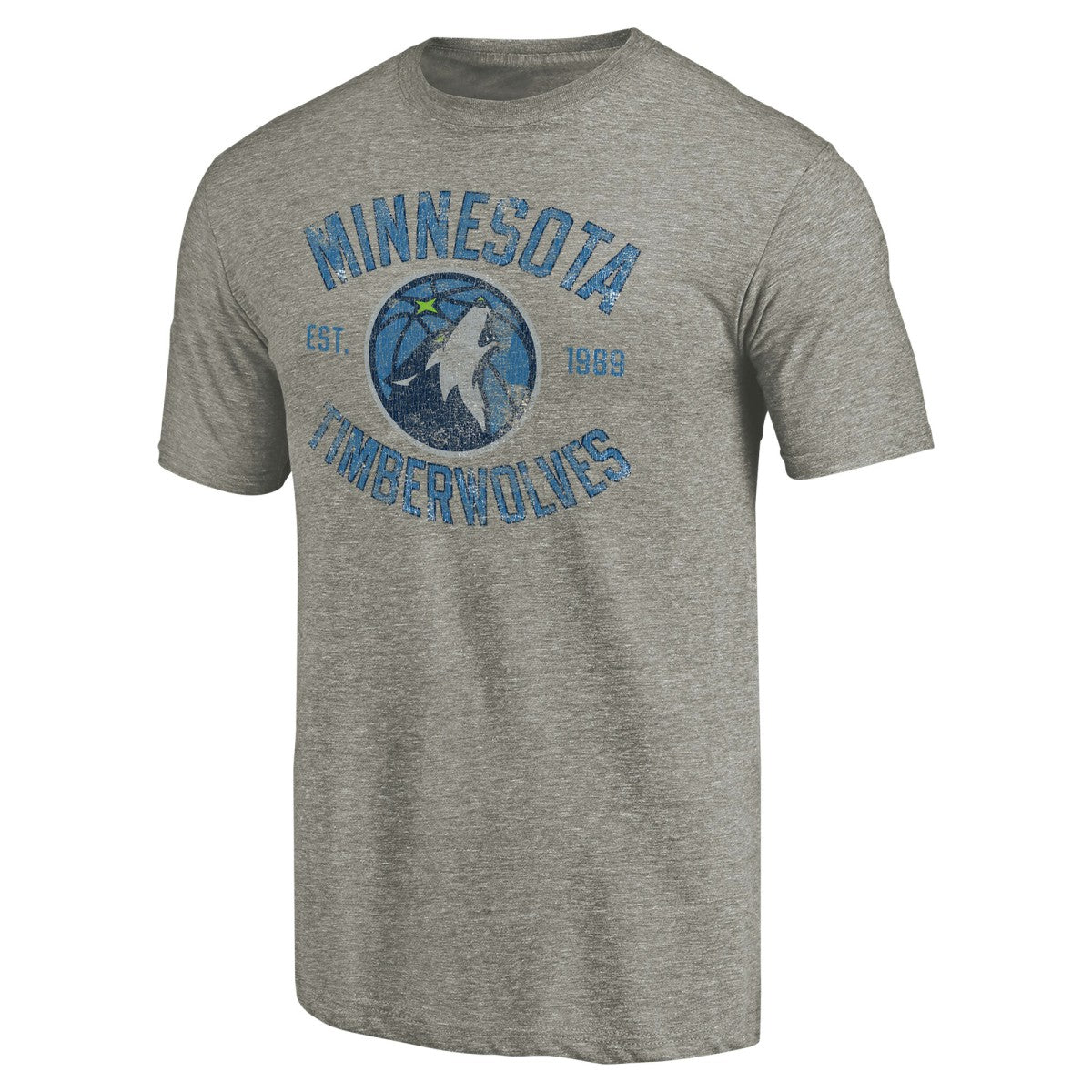 Minnesota Timberwolves Team Heritage Tri-Blend T-Shirt Gray - NBA