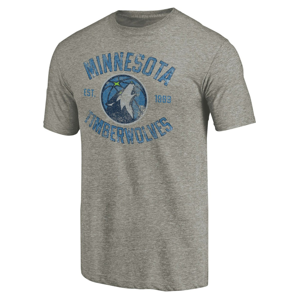 Minnesota Timberwolves Team Heritage Tri-Blend T-Shirt Gray - NBA